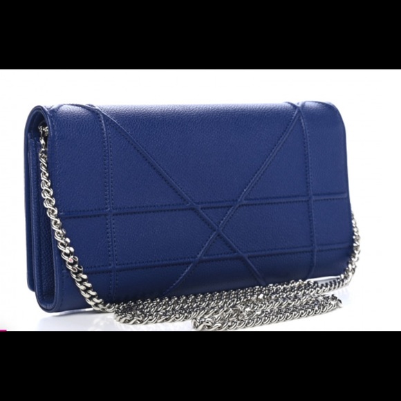 CHRISTIAN DIOR
Grained Calfskin Diorama Wallet on Chain Pouch Blue - Picture 2 of 6